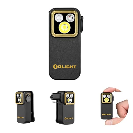OLIGHT Oclip Pro S Pocket EDC Clip-on Flashlight, Black
