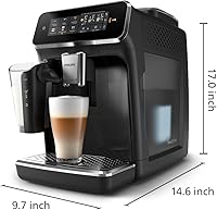 Vista 10 de Philips Máquina de café expreso totalmente automática serie 3300 con sistema de leche LatteGo y molinillo integrado, 6 preajustes de café caliente
