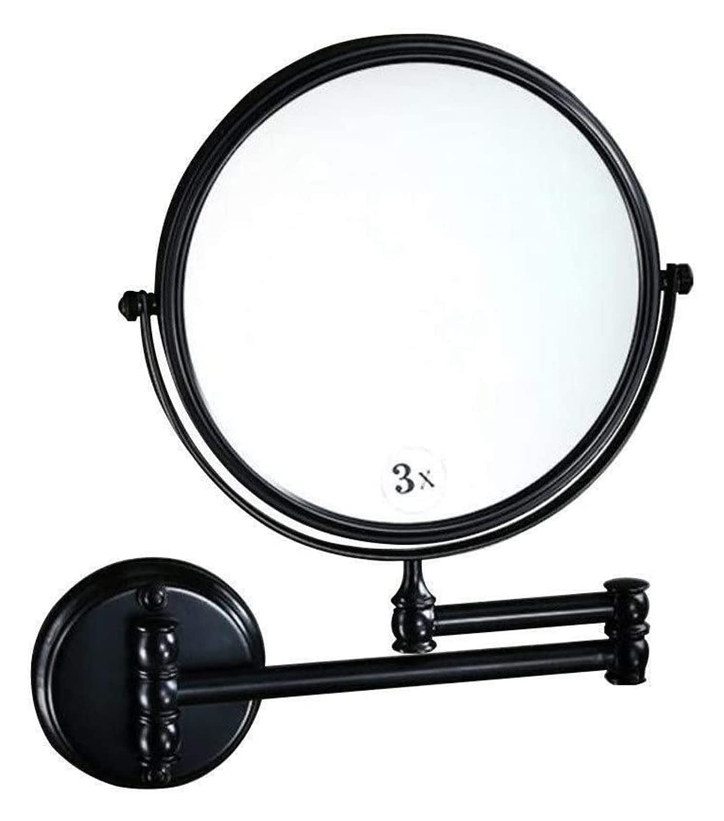 Miroir de beauté pliant noir pour une routine de maquillage confortable face au miroir