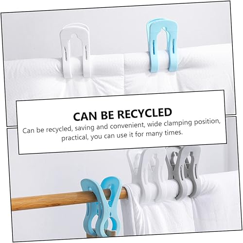 Miniatura 2 de Juego de 6 clips de plástico a prueba de viento para ropa, tamaño grande, para hogar, hotel, oficina, dormitorio