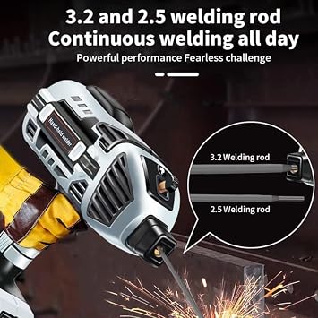 Upgraded Welding Machine, 220V Handheld Welder, Portable ARC Welder Gun with IGBT Inverter, Suitable for 3/32-1/8 2.5-3.2mm Welding Rod, 20-120Amp Adjustable Output Current Green