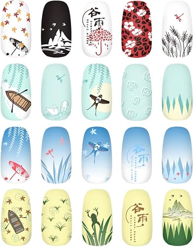 Miniatura 3 de KADS Placas de estampado para arte de uñas Kite Frog Spring Template Image Plate Stencil Nails Tool (CN018)