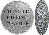 SHEBA NAILS Dipcrylic Glitter Dip Dipping Powder SPARKLING SILVER - 1oz Jar