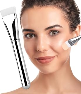 Flat Foundation Brush, Flat Makeup Brush,Flat Top Brush Liquid Makeup Spatula | Ultra Thin Concealer Pad, Professional Make Up Tools for Buffing, Blending, Face Cream, Powder | Ultra Thin Professional Concealer Pad for Cream & Powder