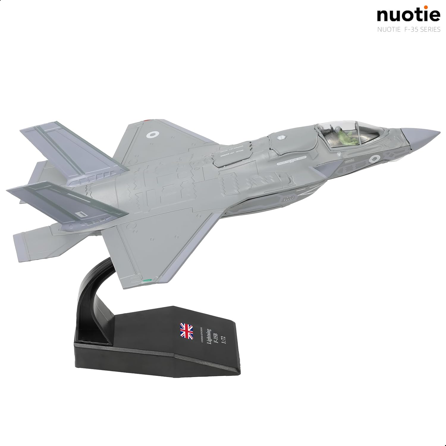 F-35B Lightning II 1:72 Fighter Model Kit Royal Air Force Die-cast Aircraft Model with Bracket, Gift for Military Pilots(F-35B 138EAW)