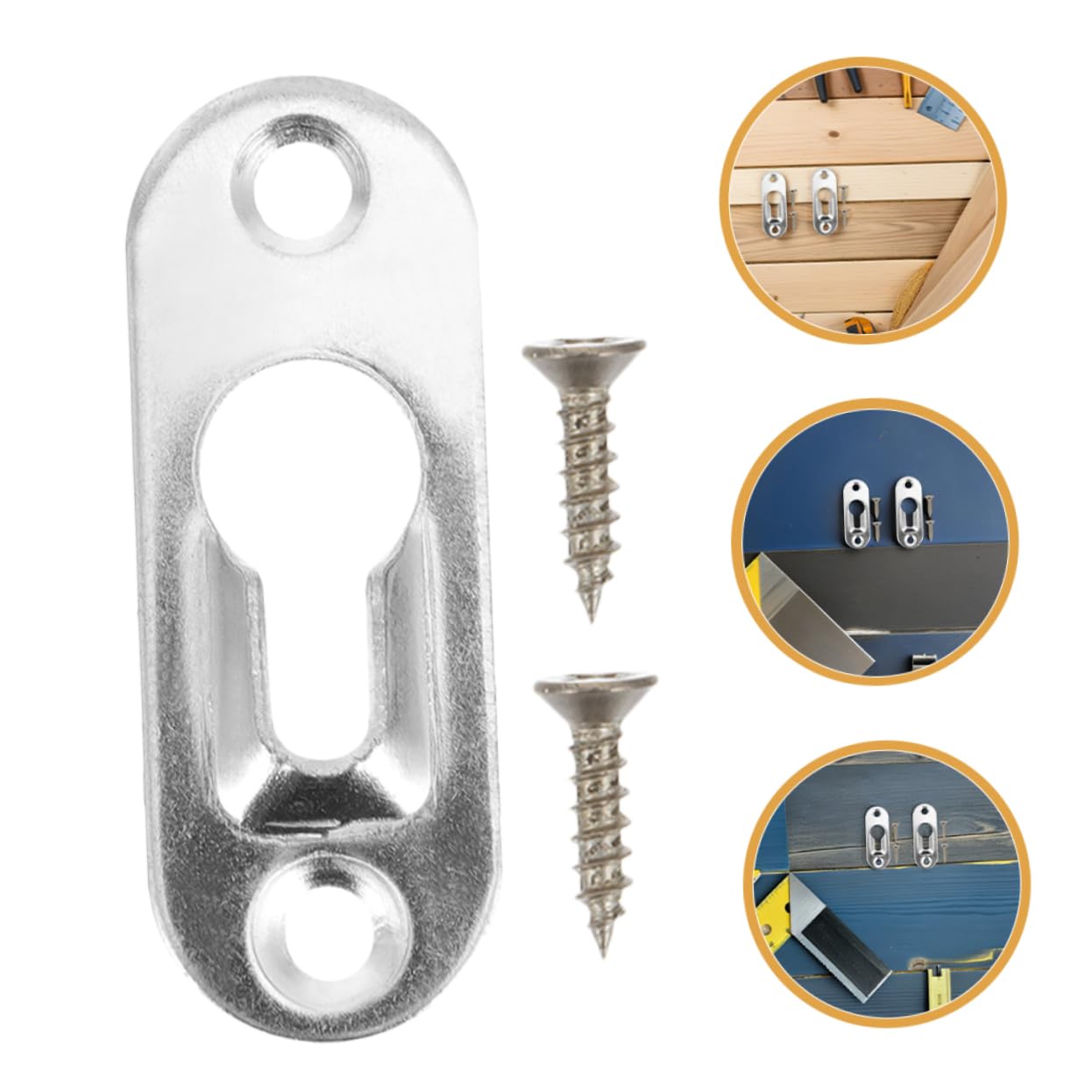 TEHAUX 4 Juegos Ganchos para Colgar Cuadros con Tornillos Accesorios de Montaje para Marcos de Fotos Compatible con Marcos de y Decorativos Instalación Rápida y Segura Soporte Fuerte y