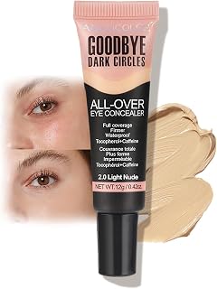 Under Eye Concealer for Older Women, Full Coverage, Waterproof Undereye Color Corrector Foundation for Mature Skin for Dark Circles, Fine Lines, Redness and Discoloration (Light Nude, 0.42 oz)