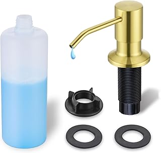 Gold Soap Dispenser for Kitchen Sink WEWE, Stainless Steel