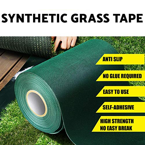 Tylife Artificial Grass Tape,Self Adhesive Artificial Grass Seaming Tape,Turf Tape For Lawn,Carpet Jointing,Mat Rug,Connecting Fake Grass,6" X32.8' #TOP2