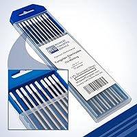 Vista 18 de Midwest Tungsten Service Electrodos de soldadura TIG de tungsteno paquete de 10 unidades (azul - 2% lantanado (WL20/EWLa-2), 5 piezas 1/16 pulgadas
