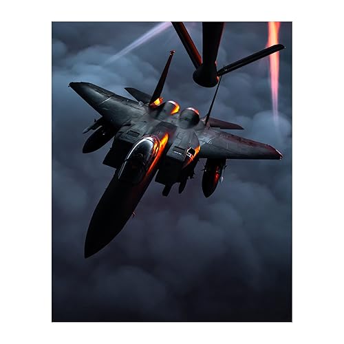 Miniatura 1 de Dynamic Fighter Jet - Patriotic US Military Wall Art Print  Authentic Aircraft Wall Art Decor for Home Decor, Office Decor & Boys Bedroom Decor,