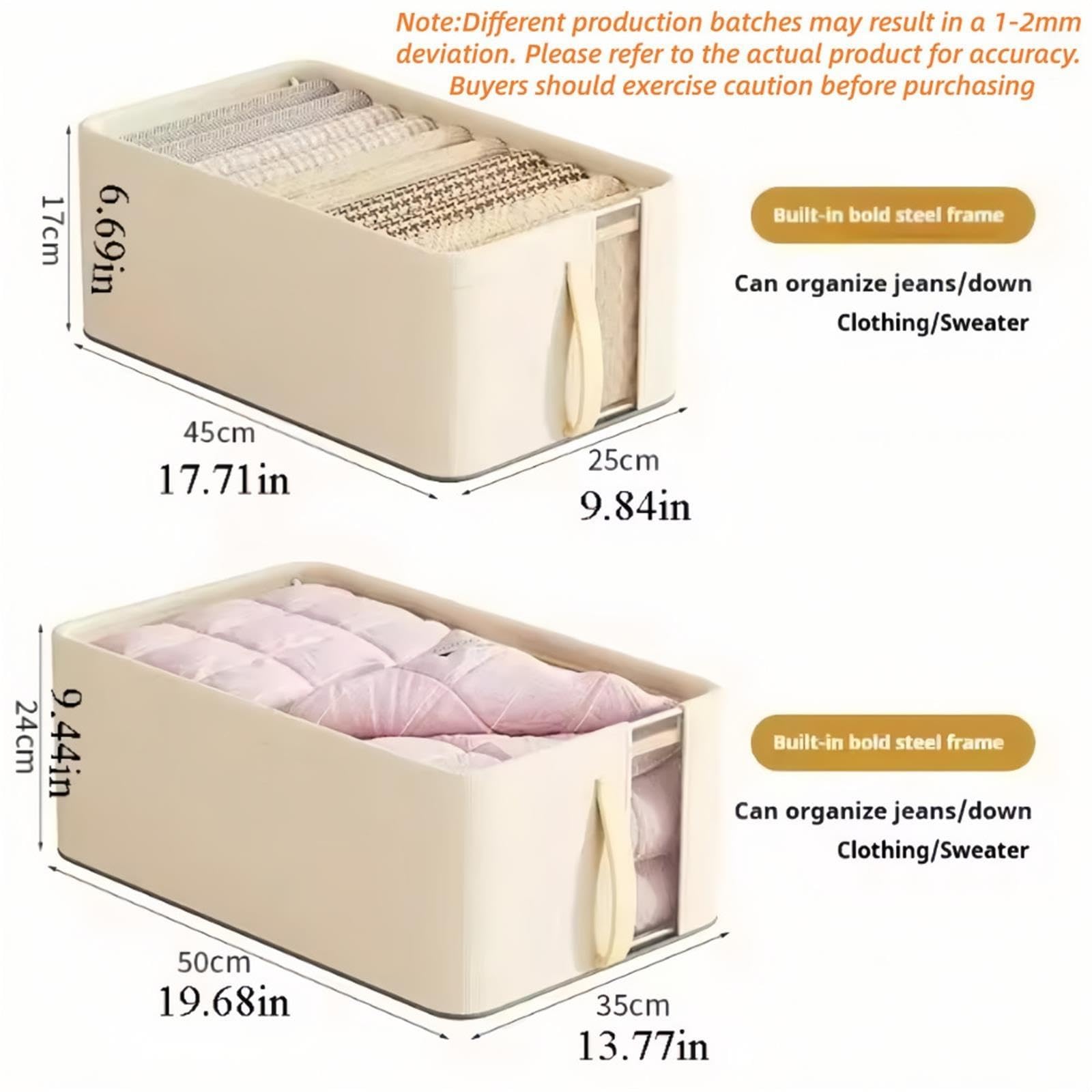 Cestas Organizadoras 1 caja de almacenamiento 45x2 5/50x35cm