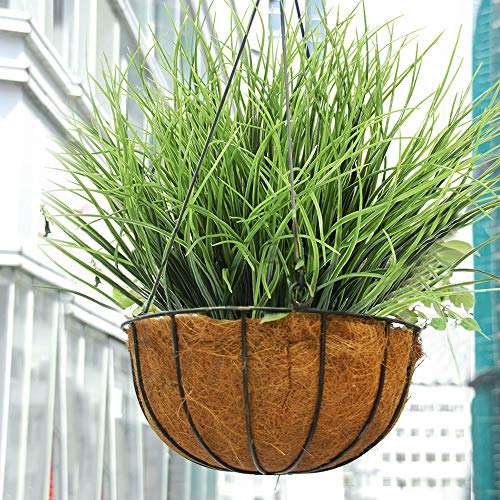 Slanc 8 Bundles Artificial Grass Plants Fake Bushes Artificial Shrubs Wheat Grass Greenery For House Plastic Outdoor Uv Resistant Faux Grass (Pack Of 8) #TOP3