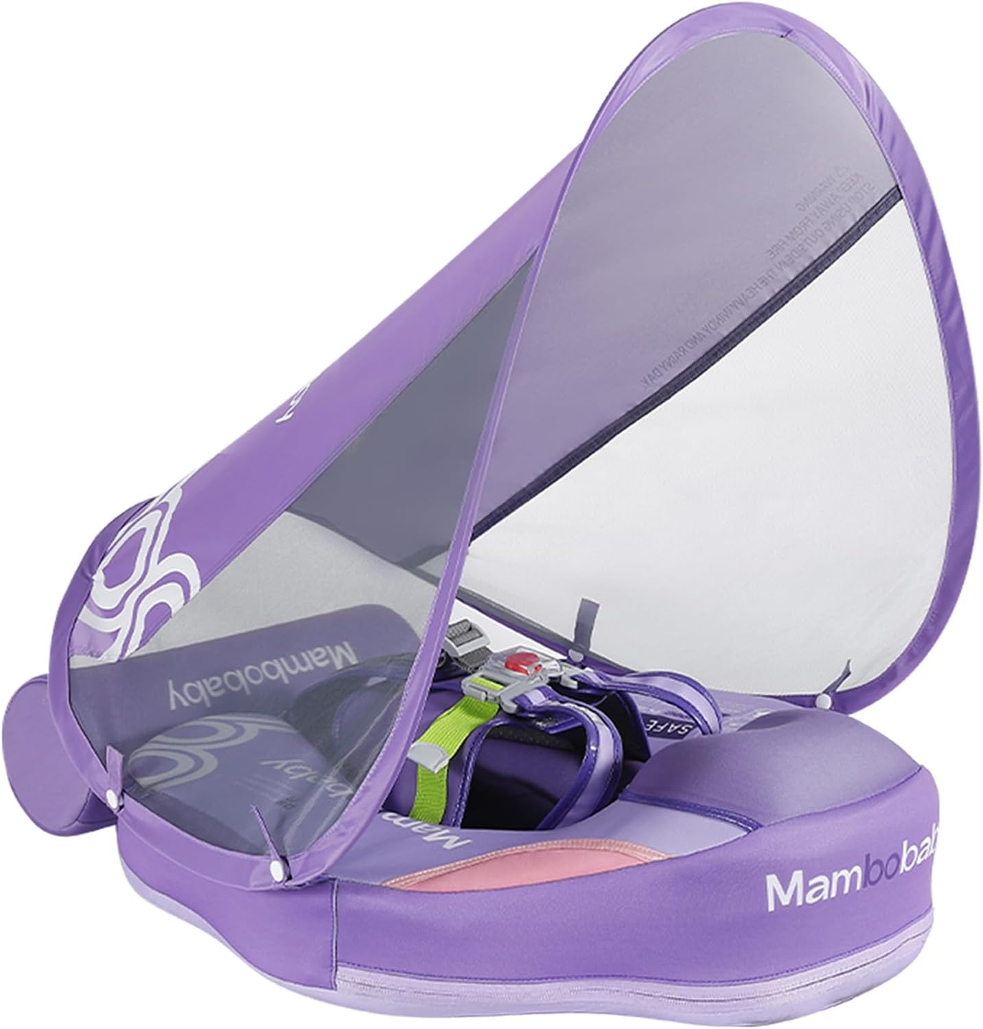 Mambobaby Float with Canopy, Non-Inflatable Swim Trainer for Infants and Todd...