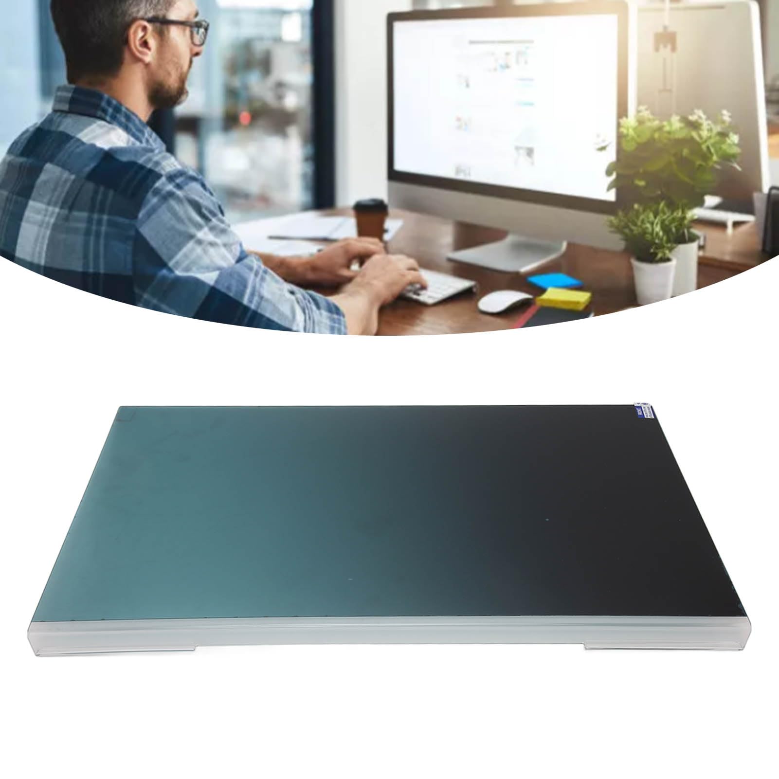 KUIDAMOS Protector de Pantalla Privado Colgante para Portátil de 21,5 Pulgadas, Bloqueo de Luz Azul, Protección UV, Perfecto para Jugadores y Estudiantes, Acrílico de Alta Transmitancia, 1 Pieza