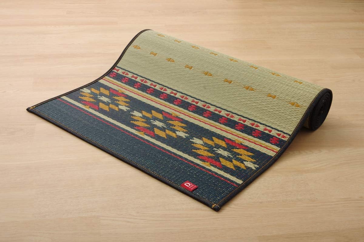 イケヒコ・コーポレーション IKEHIKO Non Slip 1/4-Inch Tatami Yoga Mat, Japanese Tatami Mat, Natural Relaxing Scent, Perfect for Pilates, Meditation, Made in Japan (Earth NV)