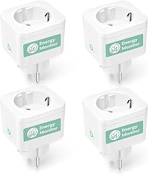 Meross Smart Home Steckdose 4er Pack, WLAN WiFi Steckdose mit Strommessung (16A), kompatibel mit Alexa, Google Home & SmartThings, Sprachsteuerung, Fernzugriff und Timerfunktion