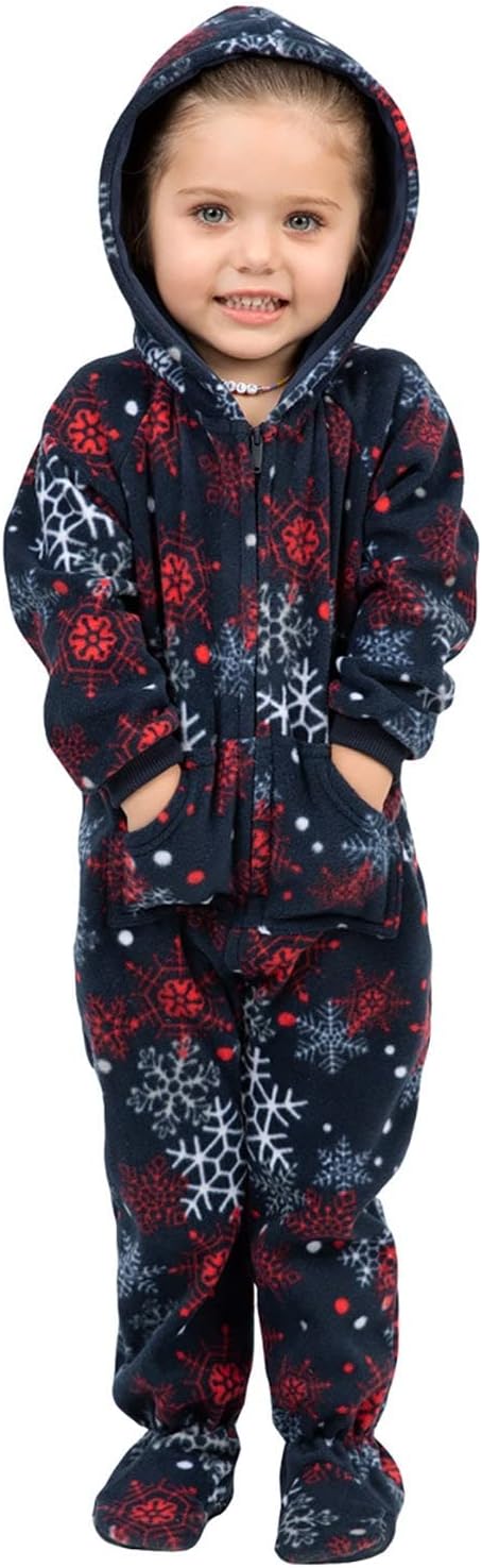 Footed Pajamas - Family Matching Hoodie One Pieces | One Piece Boys, Girls, Men, Women Pjs and Pets Sweaters | Unisex