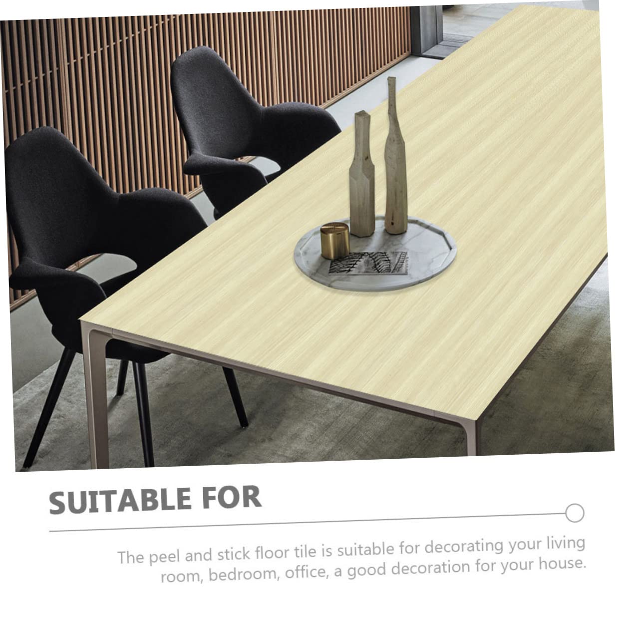 1pcs Self-Adhesive Wood Grain Floor Sticker Removable PVC Needed for Kitchen