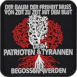 Österreich Aufnäher | Der Baum der Freiheit, muss von Zeit zu Zeit mit dem Blut der Patrioten & Tyrannen begossen werden | Baum des Lebens Patch zum annähen/aufbügeln | 75x75mm