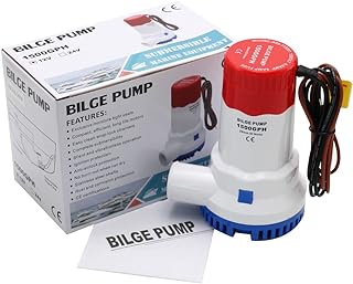 Marine electric bilge pump DC12V 1500GPH high efficiency and low noise bilge pump, suitable for all kinds of ship type water equipment