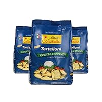Vista 1 de Corabella Pasta Tortellini de queso puro fresco de ricotta y espinacas con huevos, gouda, queso mozzarella, aceite de girasol. Práctico paquete de 3