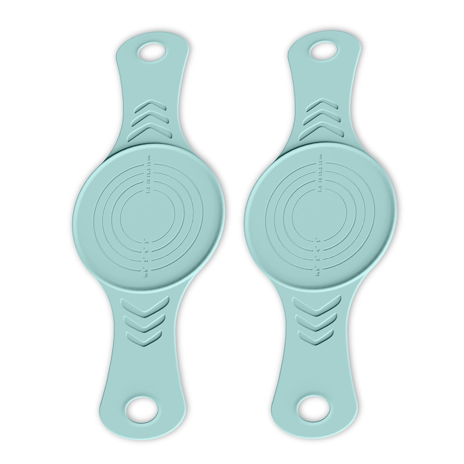 FGDTREE 2 Pack Silicone Dough Mat with Handles for Bread and Pizza Making and Design Sourdough Baking Mat