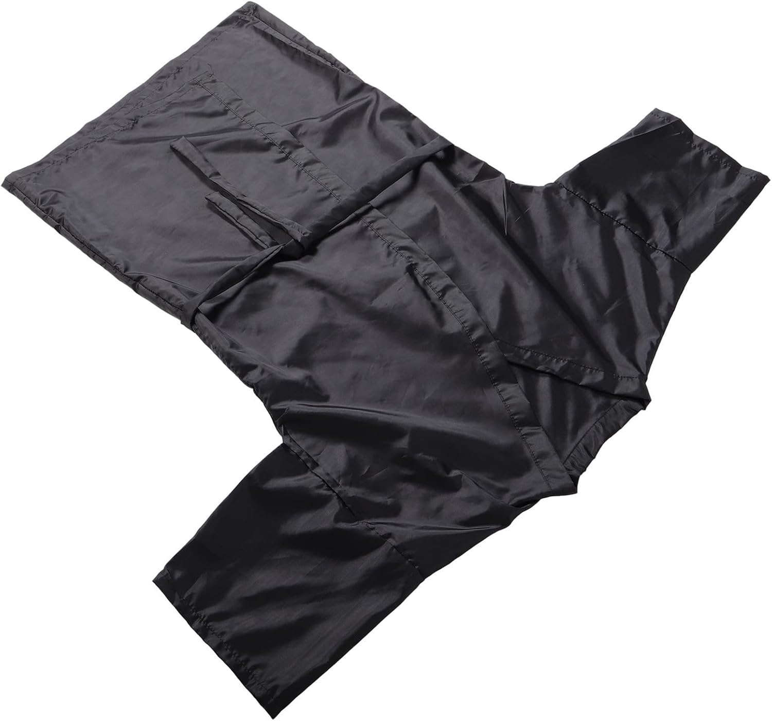 Adjustable Client Cape Hairdressing Gown Salon Smock Black Polyester Comfortable and Soft Resistant to Wear and Tear for Home Hair Dyeing and Makeup Application