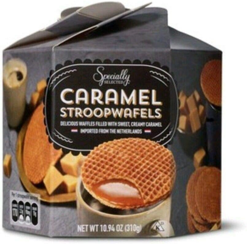 SPECIALLY SELECTED CARAMEL STROOPWAFELS Imported from the Netherlands