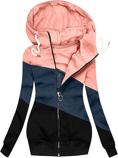Amazon.com: Sudadera larga con capucha y cremallera para mujer, estilo  túnica a la moda, talla grande, con bolsillos, chaqueta térmica : Ropa,  Zapatos y Joyería