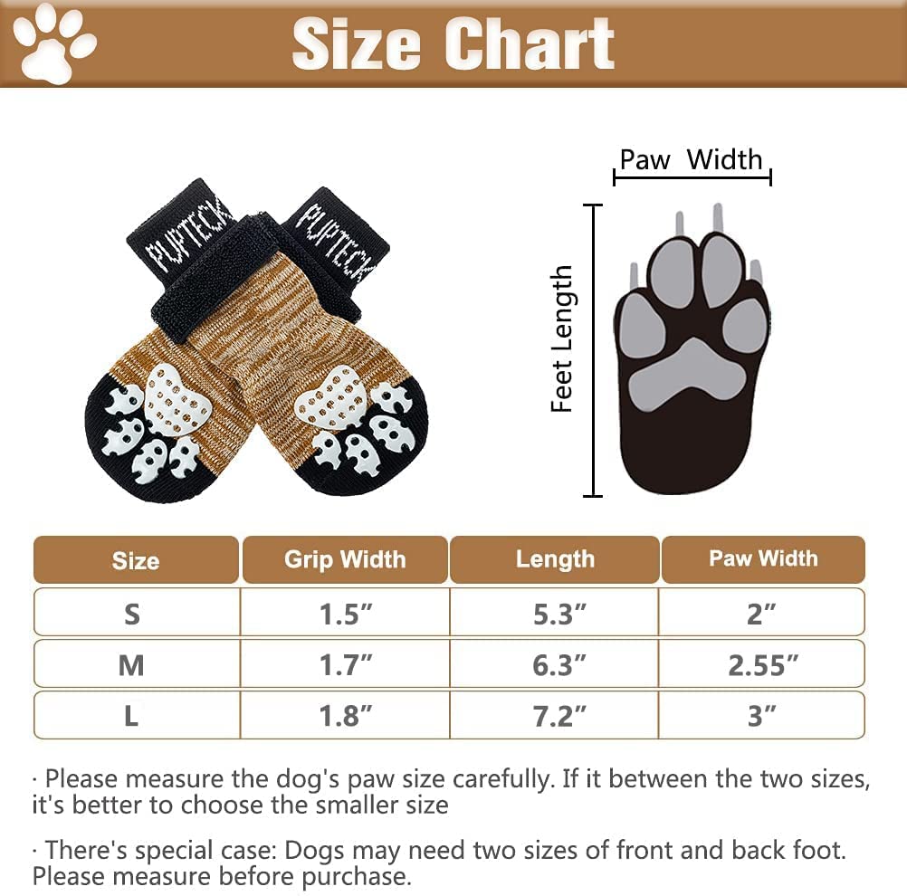 PUPTECK 2 works Anti-Slip Dog Socks Paws Stop Licking, Walking Boots for Injured Paws Hot Weather/Winter - Image 2