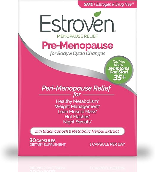 Estroven PreMenopause Relief, 30 Ct, Clinically Proven Ingredients, Provides Menopause Relief