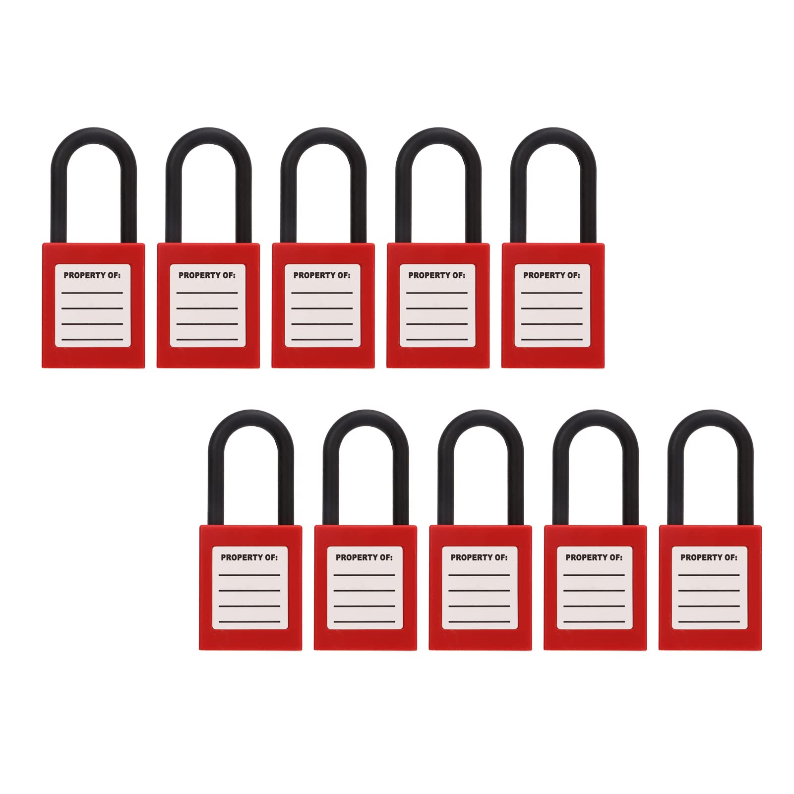 Juegos de candados de bloqueo y etiquetado, juegos de candados de seguridad con aislamiento de viga de nailon para energía eléctrica química industrial con cerraduras con llave Candados compatibles, k
