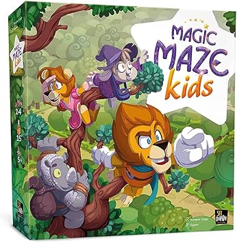 اجلس! Magic Maze - طريقة اللعب في الوقت الفعلي، حرك الشخصيات الأربعة عبر المركز التجاري قبل نفاد المؤقت - تعاوني، كل شخص لديه قوة مختلفة، 1-8 لاعبين، 15 دقيقة، الأعمار 8+، متوسطة
