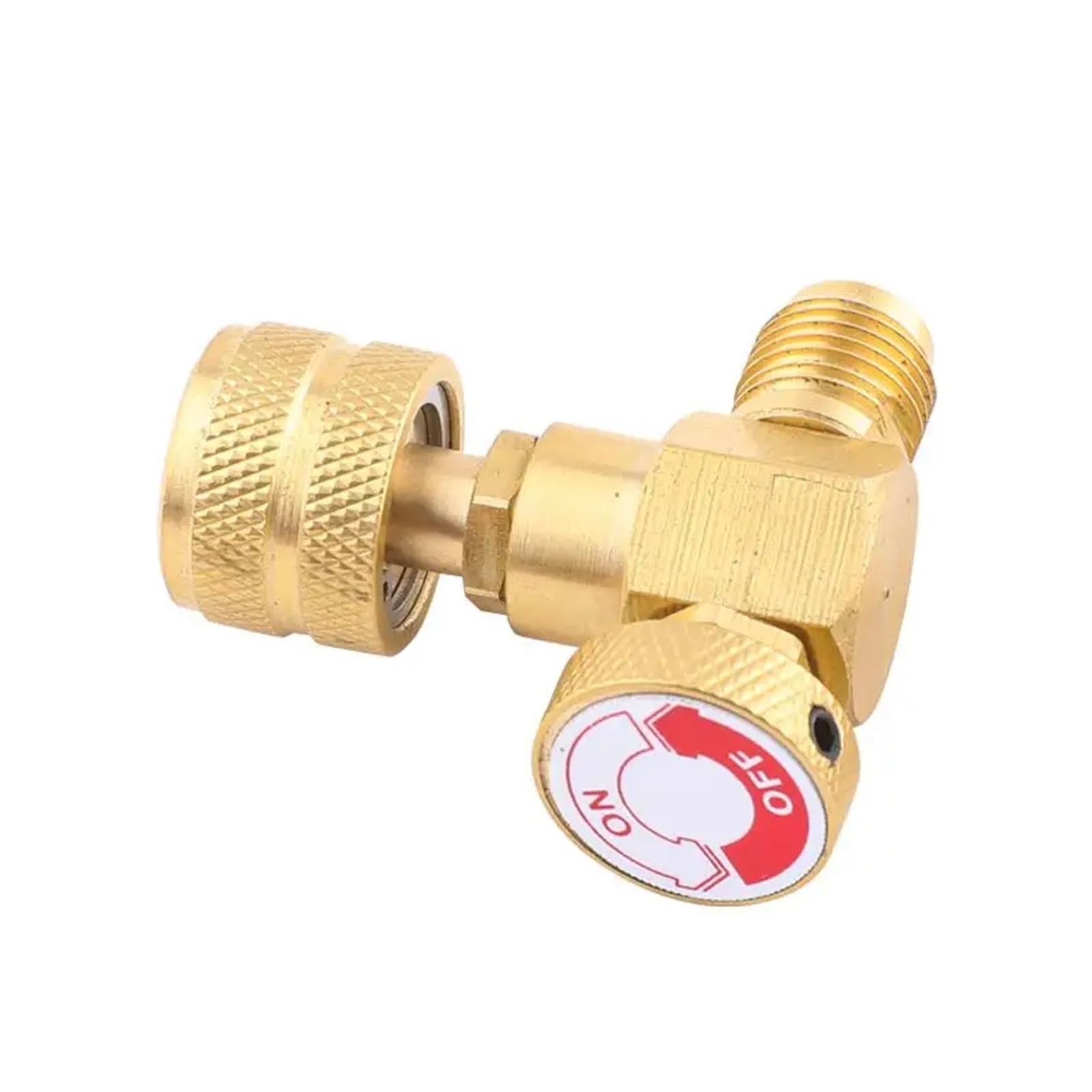 LEOTNNDQ Right Angle Copper Air Conditioner Safety Valve R22/32/410 Adding Valve Refrigerant Adapter(2)