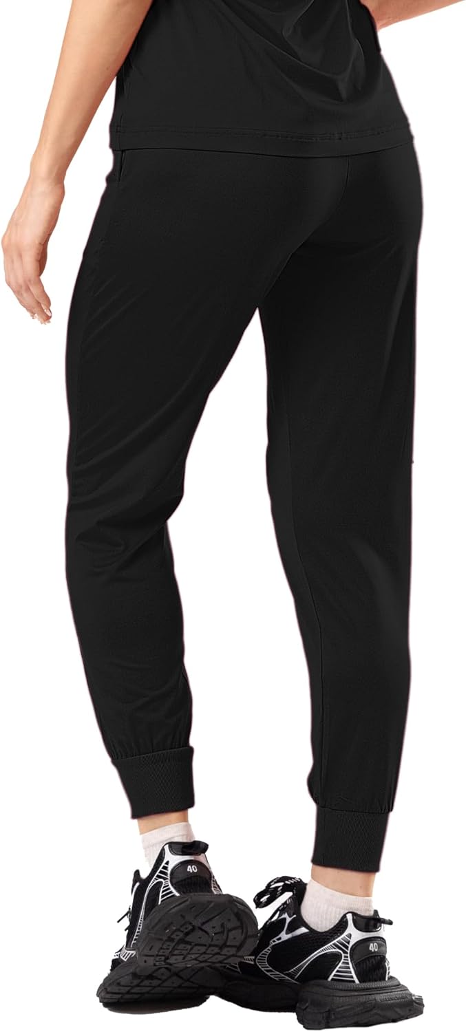 Meidiero Scrubs Pants for Women, Soft Stretch Jogger Pants with 3 Pockets, Yoga Waistband, Semi-Slim Fit Women's Scrub Pant - Image 2