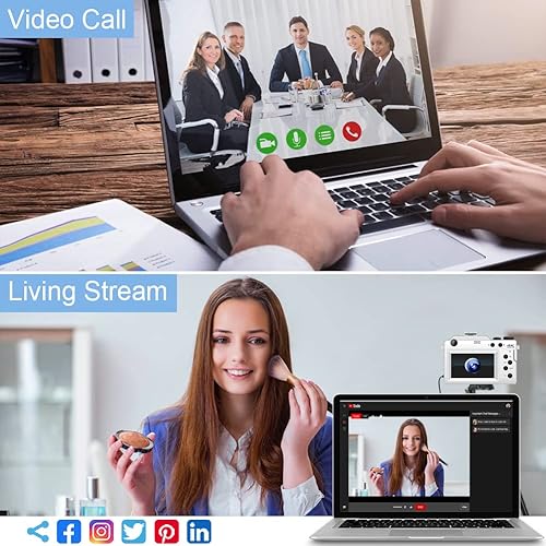 Miniatura 4 de Cámaras digitales para fotografía 4K 48MP Vlogging Cámara digital de enfoque automático con punto de zoom digital 18X y cámaras digitales de disparo