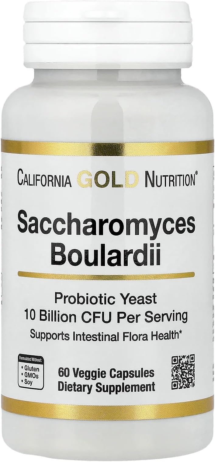 Lake Avenue Nutrition Saccharomyces Boulardii, Probiotic Yeast, 10 Billion CFU, 60 Veggie Capsules