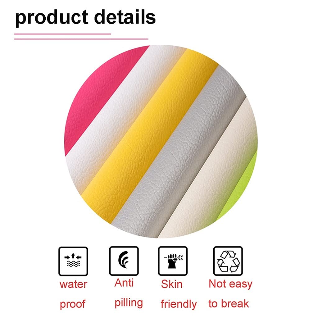 Kunstleder Weiches Kunstleder PU Premium Qualität Polsterstoff Echtleder-Optik - Kunstleder - Meterware-Reparaturflicken für Möbel Sofa Sitzbezug Autositz Jacke(Gold,1.4X4m)