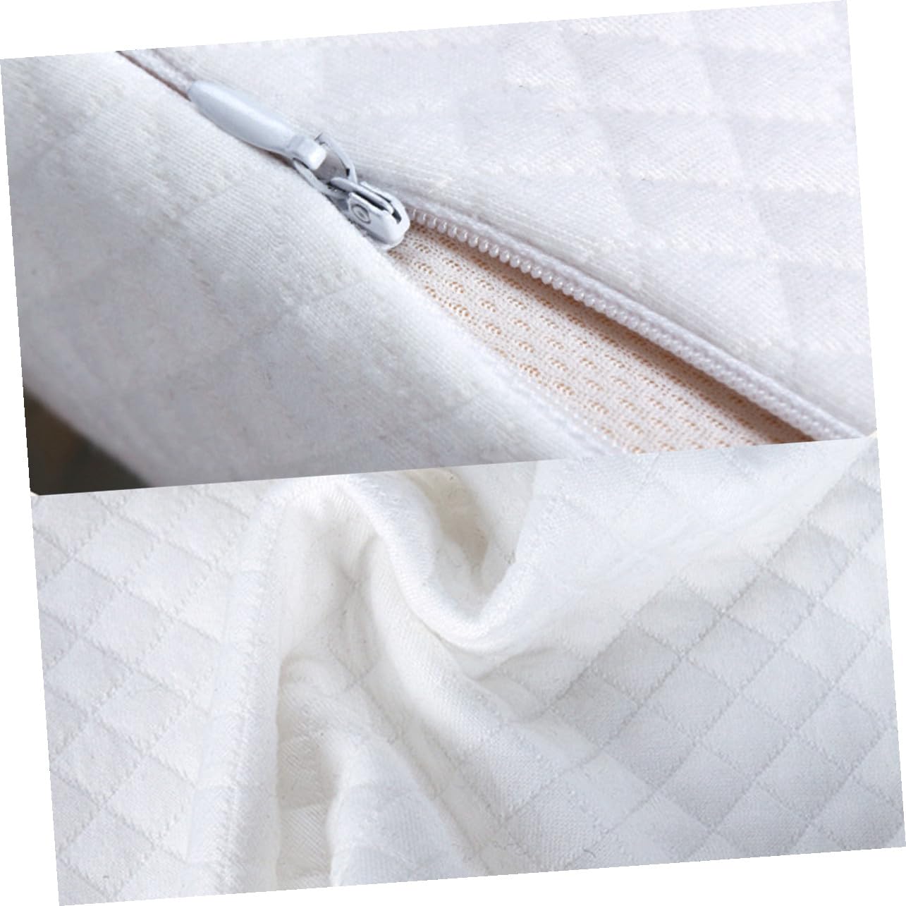 Almohada de Memoria para Piernas Semicircular de Poliuretano Color Blanco