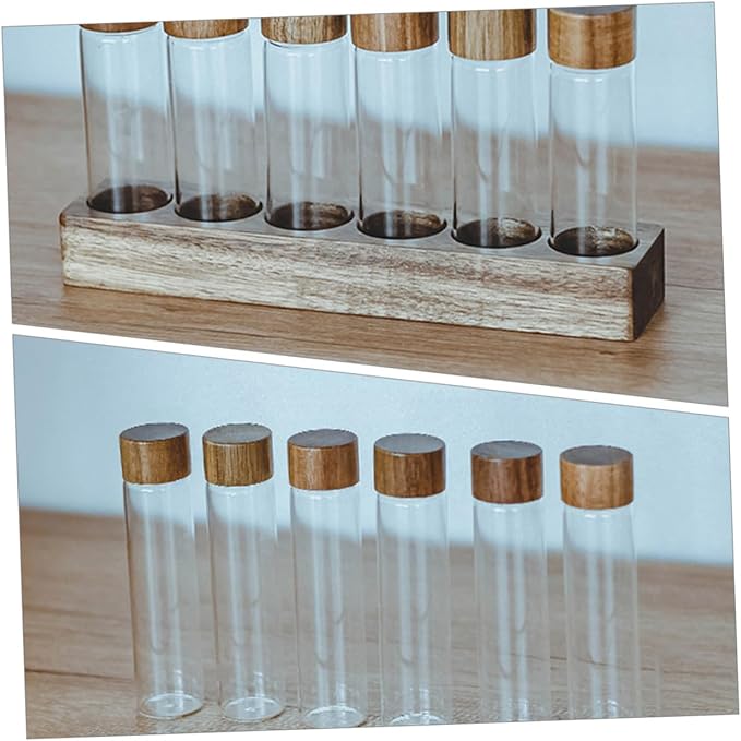 KESYOO Tubos de Vidrio para Café con Soporte de Madera, 6 Unidades miniatura 4