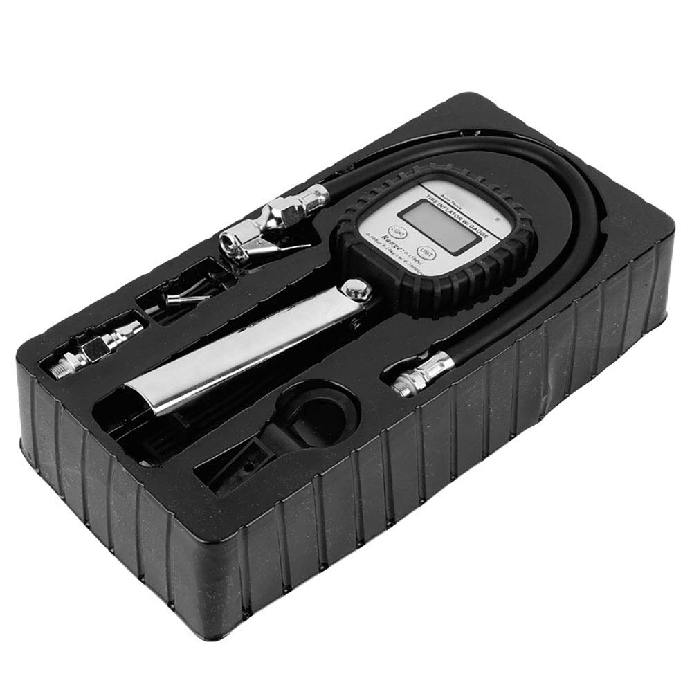 Medidor de presión de neumáticos Medidor de presión de neumáticos de automóvil multifuncional Sonda de detección de presión de neumáticos de automóvil de precisión para mantenimiento de neumáticos (Co
