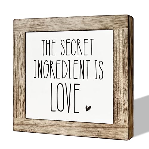 The Secret Ingredient Wooden Sign - Love Decor for Kitchen