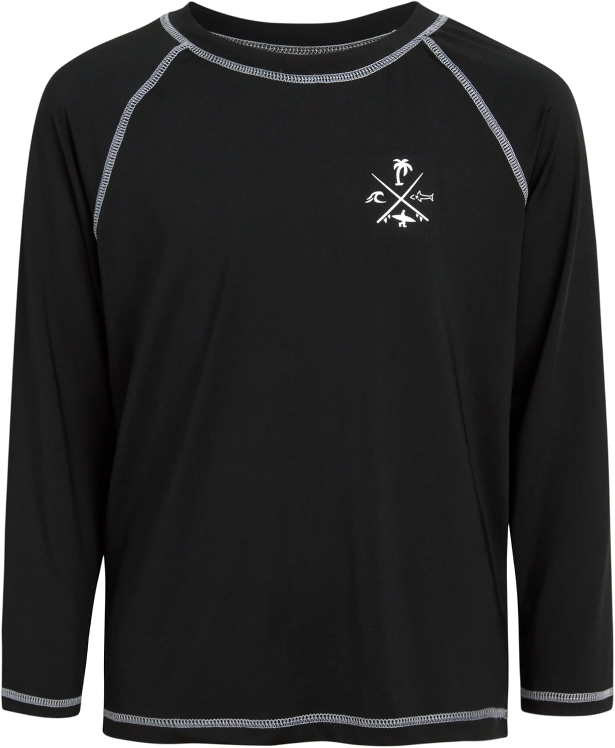 Quad Seven Boys Swim Shirt - 2 Pack Sun Protection Quicky Dry Long Sleeve Rash Guard for Boys Youth Kids Swimwear (2T-18) - Image 4