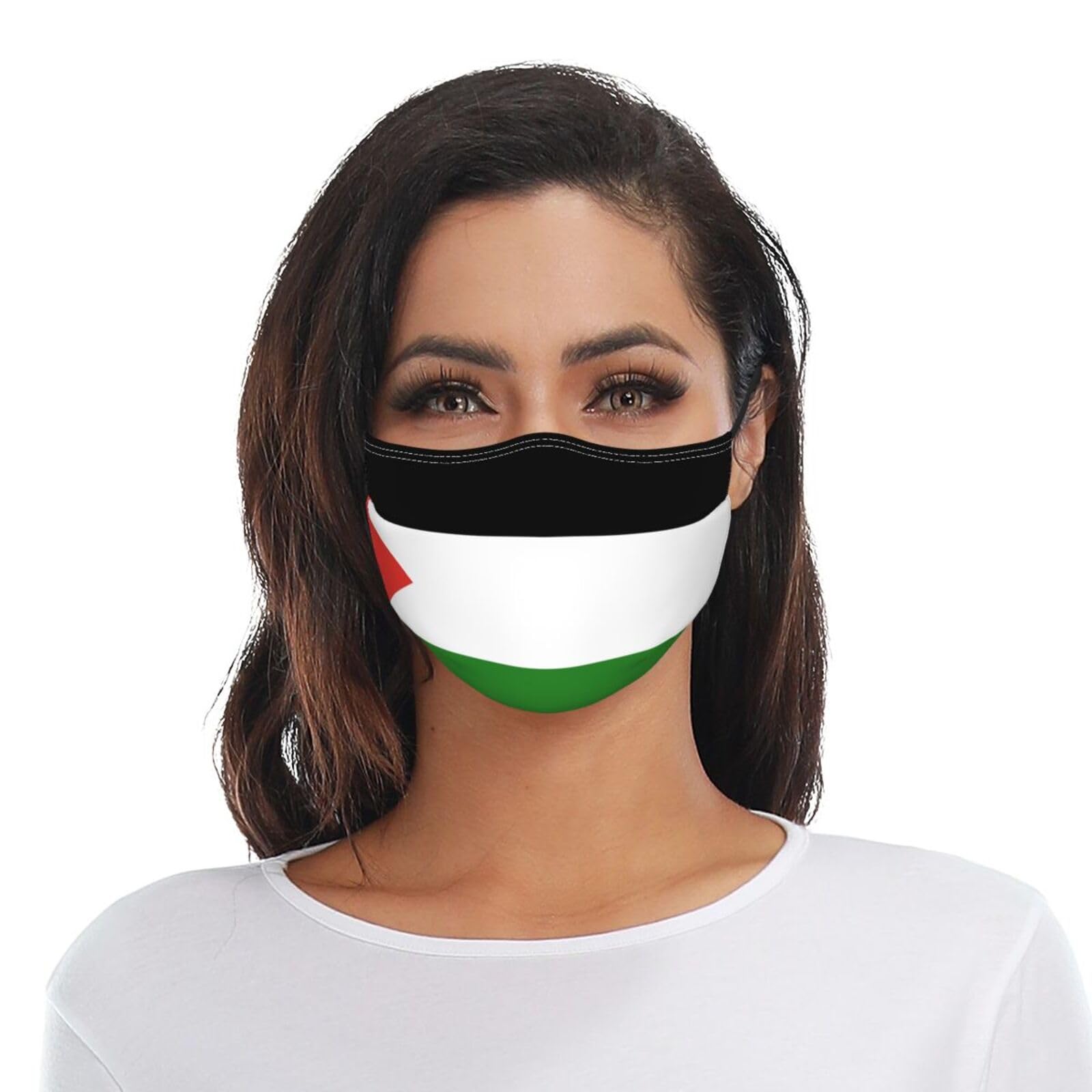 Palestine Flag Adult Dust Mask Adjustable Dust Face with 2 Filter10