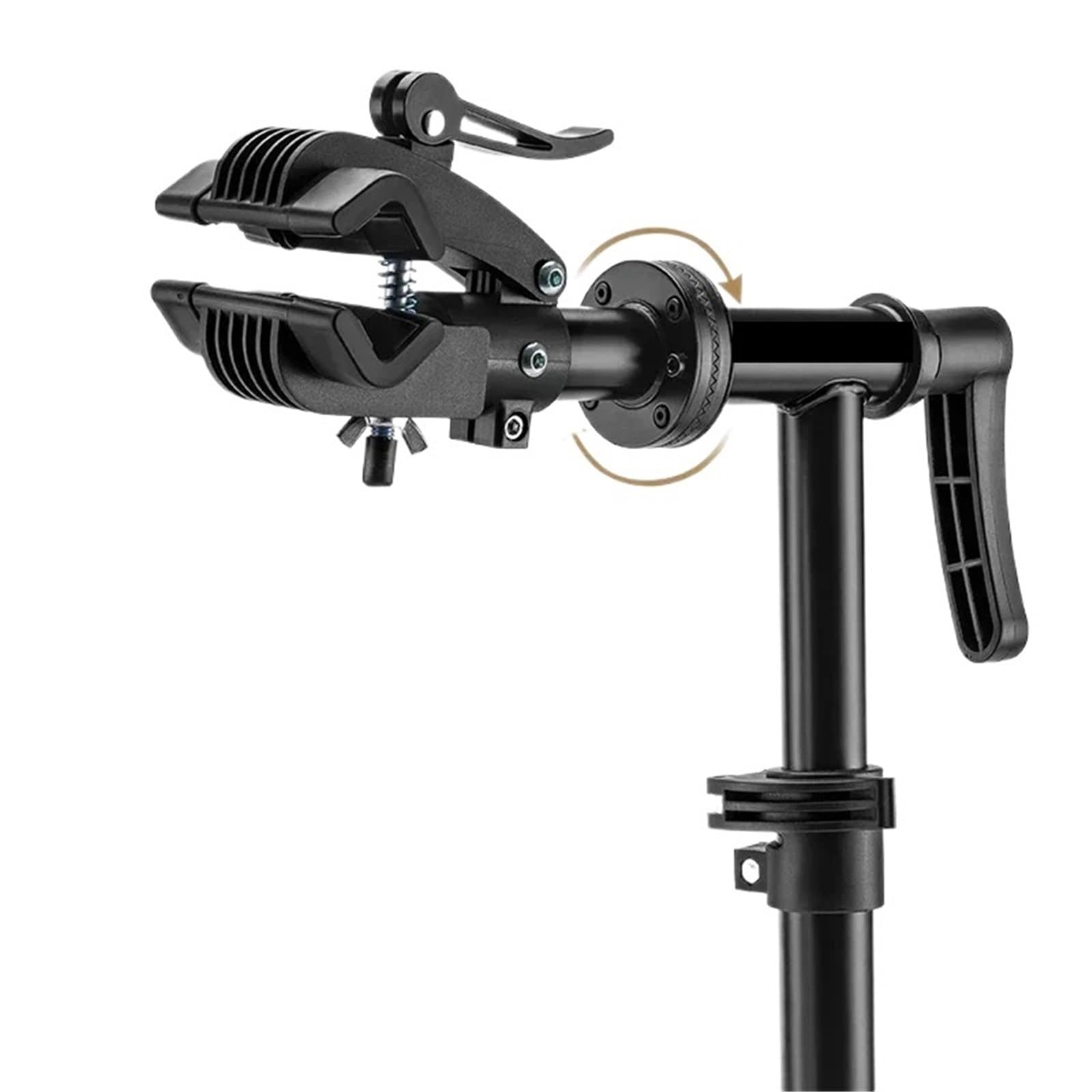 Soporte de reparación bicicletas escritorio profesional for centrar ruedas bicicleta, soporte almacenamiento mantenimiento ajustable y giratorio