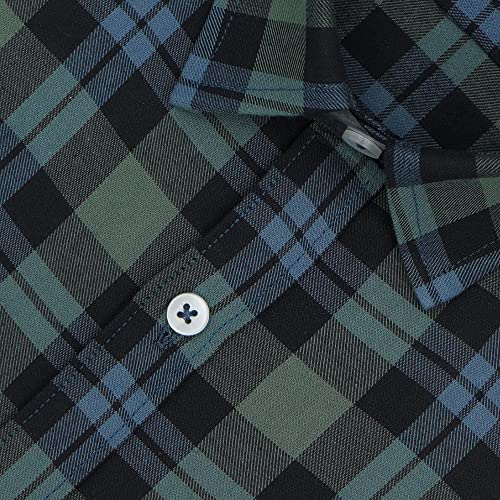 Image of GHPC by Arihant Men's 100% Cotton Plaid Checks Half Sleeves Regular Fit Formal Shirt