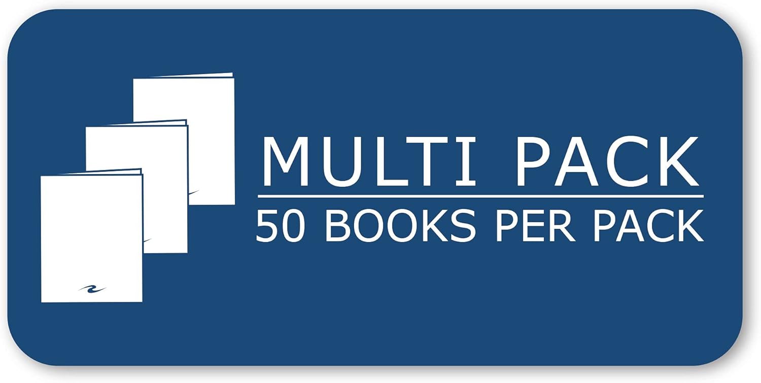 Buy Roaring Spring Test Blue Exam Book, 50 Pack, Wide Ruled with Margin