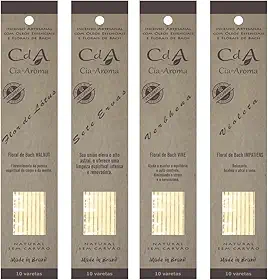 Kit Ervas - com 4 Incensos Naturais CdA Floral de Bach
