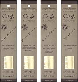 Kit Ervas - com 4 Incensos Naturais CdA Floral de Bach